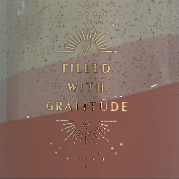 Filled With Gratitude Pottery Plant Pot Desert Colors Gold Writing Inspirational - Picture 10 of 15